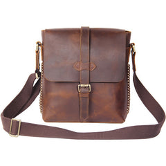 Leather Mens Cool Shoulder Bag Vintage Purse Messenger Bag Crossbody Bag for Men