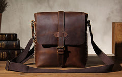 Leather Mens Cool Shoulder Bag Vintage Purse Messenger Bag Crossbody Bag for Men