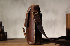 Leather Mens Cool Shoulder Bag Vintage Purse Messenger Bag Crossbody Bag for Men