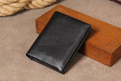Leather Mens Cool Slim billfold Leather Wallet Men Small Wallets Bifold for Men