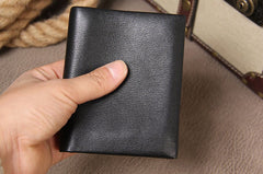 Leather Mens Cool Slim billfold Leather Wallet Men Small Wallets Bifold for Men