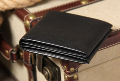 Leather Mens Cool Slim billfold Leather Wallet Men Small Wallets Bifold for Men