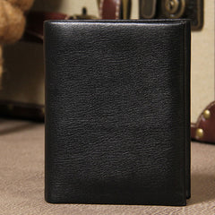 Leather Mens Cool Slim billfold Leather Wallet Men Small Wallets Bifold for Men