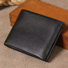 Leather Mens Cool Slim billfold Leather Wallet Men Small Wallets Bifold for Men