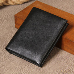 Leather Mens Cool Slim billfold Leather Wallet Men Small Wallets Bifold for Men