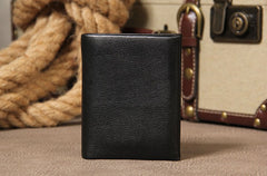 Leather Mens Cool Slim billfold Leather Wallet Men Small Wallets Bifold for Men