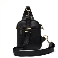 Leather Mens Cool Sling Bag Crossbody Bag Chest Bag for men