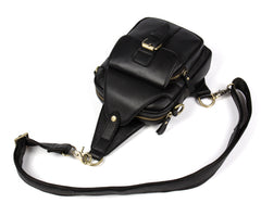 Leather Mens Cool Sling Bag Crossbody Bag Chest Bag for men