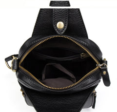 Leather Mens Cool Sling Bag Crossbody Bag Chest Bag for men