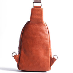 Leather Mens Cool Sling Bag Crossbody Bag Chest Bag for men