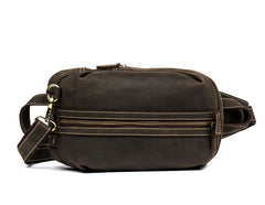 Leather Mens Cool Sling Bag Crossbody Bag Chest Bag for men