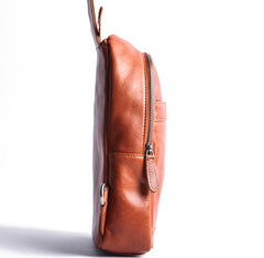 Leather Mens Cool Sling Bag Crossbody Bag Chest Bag for men