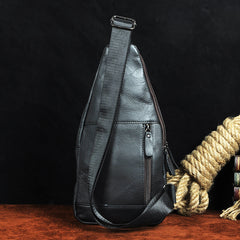 Leather Mens Cool Sling Bag Crossbody Bag Chest Bag for men