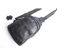 Leather Mens Cool Sling Bag Crossbody Bag Chest Bag for men