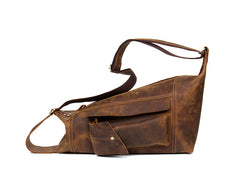 Leather Mens Cool Sling Bag Crossbody Bag Chest Bag for men