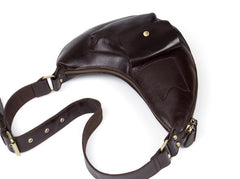 Leather Mens Cool Sling Bag Crossbody Bag Chest Bag for men