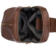 Leather Mens Cool Sling Bag Crossbody Bag Chest Bag for men