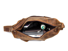 Leather Mens Cool Sling Bag Crossbody Bag Chest Bag for men