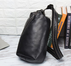 Leather Mens Cool Sling Bag Crossbody Bag Chest Bag for men