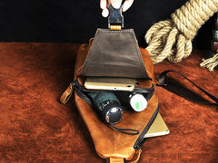 Leather Mens Cool Sling Bag Crossbody Bag Chest Bag for men