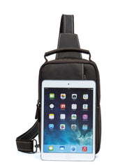 Leather Mens Cool Sling Bag Crossbody Bag Chest Bag for men
