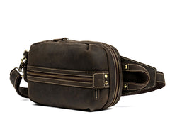 Leather Mens Cool Sling Bag Crossbody Bag Chest Bag for men