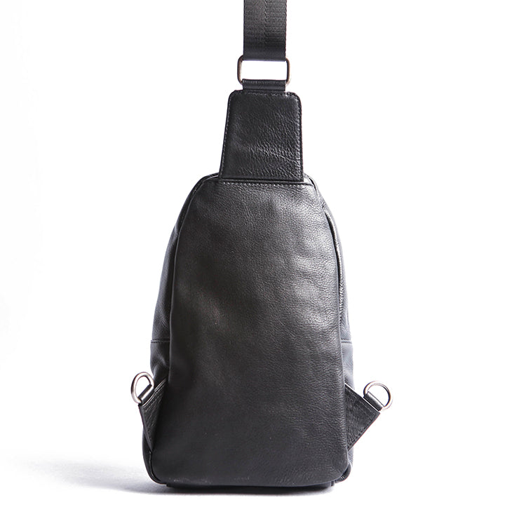 Leather Mens Cool Sling Bag Crossbody Bag Chest Bag for men