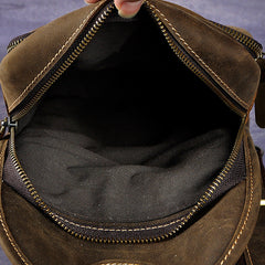 Best Leather Mens Cool Sling Bag Crossbody Bag Chest Bag for men