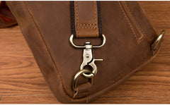 Leather Mens Cool Sling Bag Crossbody Bag Chest Bag for men