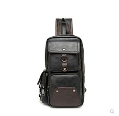 Leather Mens Cool Sling Bag Crossbody Bag Chest Bag for men