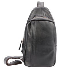 Leather Mens Cool Sling Bag Crossbody Bag Chest Bag for men