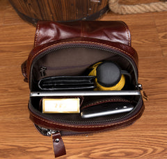 Leather Mens Cool Sling Bag Crossbody Bag Chest Bag for men