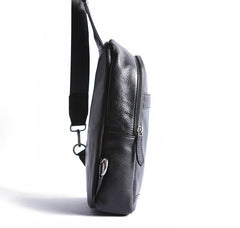 Leather Mens Cool Sling Bag Crossbody Bag Chest Bag for men