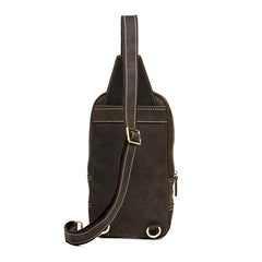 Leather Mens Cool Sling Bag Crossbody Bag Chest Bag for men