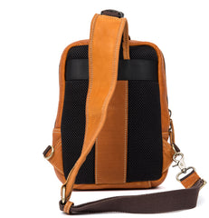 Leather Mens Cool Sling Bag Crossbody Bag Chest Bag for men