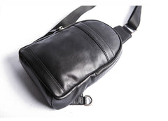 Leather Mens Cool Sling Bag Crossbody Bag Chest Bag for men