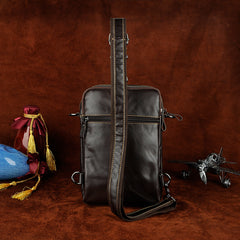 Leather Mens Cool Sling Bag Crossbody Bag Waist Bag for men