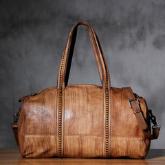 Leather Mens Cool Small Weekender Bag Travel Bag for Men
