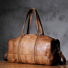 Leather Mens Cool Small Weekender Bag Travel Bag for Men