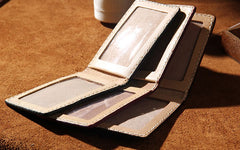 Leather Mens Driver License Wallet Men Small Wallets Slim for Men
