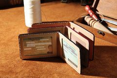 Leather Mens Driver License Wallet Men Small Wallets Slim for Men