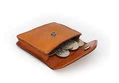Leather Mens Envelope Front Pocket Wallet Card Wallet Cool Small Change Wallet for Men - iwalletsmen