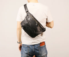 Leather Mens FANNY PACK MENS WAIST BAG HIP PACK BELT BAG FOR MEN - iwalletsmen