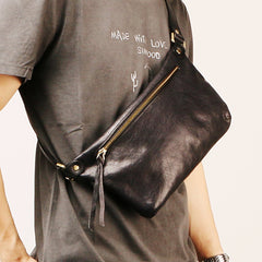 Leather Mens FANNY PACK MENS WAIST BAG HIP PACK BELT BAG FOR MEN - iwalletsmen