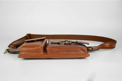 Leather Mens Fanny Pack Waist Bag Hip Pack Belt Bag Bumbag for Men