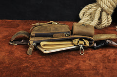 Leather Mens Fanny Pack Waist Bag Hip Pack Belt Bag Bumbag for Men