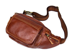 Leather Mens Fanny Pack Waist Bag Hip Pack Belt Bag Bumbag for Men