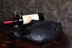 Leather Mens Fanny Pack Waist Bag Hip Pack Belt Bag Bumbag for Men