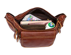 Leather Mens Fanny Pack Waist Bag Hip Pack Belt Bag Bumbag for Men