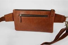 Leather Mens Fanny Pack Waist Bag Hip Pack Belt Bag Bumbag for Men